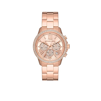 Michael Kors Bryn Chronograph Rose Gold Dial Rose Gold Steel Strap Watch For Women - MK7200 Authentic Buy Shop Now