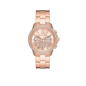 Michael Kors Bryn Chronograph Rose Gold Dial Rose Gold Steel Strap Watch For Women - MK7200 Authentic Buy Shop Now