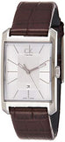 Calvin Klein Window Silver Dial Brown Leather Strap Watch for Women - K2M23126 Authentic Buy Shop Now