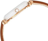 Emporio Armani Gianni T Bar Quartz Mother of Pearl White Dial Brown Leather Strap Watch For Women - AR11040 Authentic Buy Shop Now