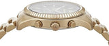 Michael Kors Lexington Chronograph Black Dial Gold Steel Strap Watch for Men - MK9155 Authentic Buy Shop Now