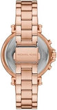 Michael Kors Maren Chronograph Rose Gold Dial Rose Gold Steel Strap Watch for Women - MK7494 Authentic Buy Shop Now