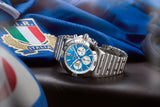Breitling Chronomat B01 42 Six Nations France Blue Dial Silver Steel Strap Watch for Men - AB0134A81C1A1 Authentic Buy Shop Now