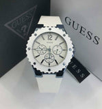 Guess Overdrive Chronograph White Dial White Rubber Strap Watch for Women - W0149L6 Authentic Buy Shop Now