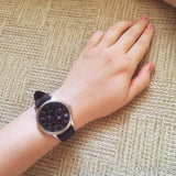 Guess Wafer Analog Black Dial Black Leather Strap Watch For Men - W70016G1 Authentic Buy Shop Now