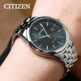 Citizen Eco Drive Black Dial Silver Steel Strap Watch For Men - BM7250-56E Authentic Buy Shop Now