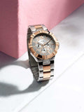 Guess Vista Analog Diamonds Silver Dial Two Tone Steel Strap Watch for Women - W0024L1 Authentic Buy Shop Now