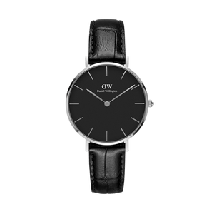Daniel Wellington Classic Petite Reading Black Dial Black Leather Strap Watch For Women - DW00100235 Authentic Buy Shop Now