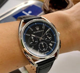 Maserati Trimarano Chronograph Black Dial Black Leather Strap Watch For Men - R8871632001 Authentic Buy Shop Now