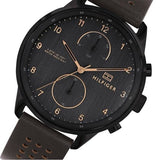 Tommy Hilfiger Chase Quartz Black Dial Brown Leather Strap Watch for Men - 1791577 Authentic Buy Shop Now