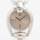 Gucci Horsebit Collection Quartz Brown Dial Silver Steel Strap Watch For Women - YA139501 Authentic Buy Shop Now