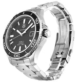 Tag Heuer Aquaracer Caliber 5 Automatic Black Dial Silver Steel Strap Watch for Men - WAK2110.BA0830 Authentic Buy Shop Now