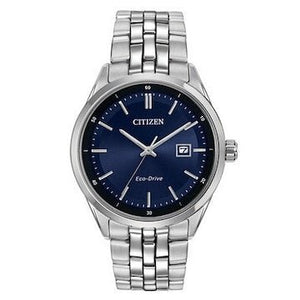 Citizen Eco Drive Blue Dial Silver Steel Strap Watch For Men - BM7250-56L Authentic Buy Shop Now