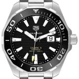 Tag Heuer Aquaracer Caliber 5 Black Dial Silver Steel Strap Watch for Men - WAY201A .BA0927 Authentic Buy Shop Now