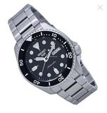 Seiko 5 Sports Automatic Day Date Black Dial Silver Steel Strap Watch for Men - SRPD55K1 Authentic Buy Shop Now