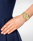 Guess Madison Diamonds Gold Dial Gold Steel Strap Watch for Women - W0637L2 Authentic Buy Shop Now
