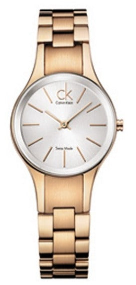 Calvin Klein Simplicity White Dial Rose Gold Steel Strap Watch for Women - K4323520 Authentic Buy Shop Now