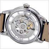 Fossil Townsman Automatic Skeleton Silver Dial Black Leather Strap Watch for Men - ME3041 Authentic Buy Shop Now