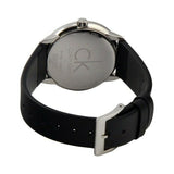 Calvin Klein Minimal Grey Dial Black Leather Strap Watch for Men - K3M221C4 Authentic Buy Shop Now