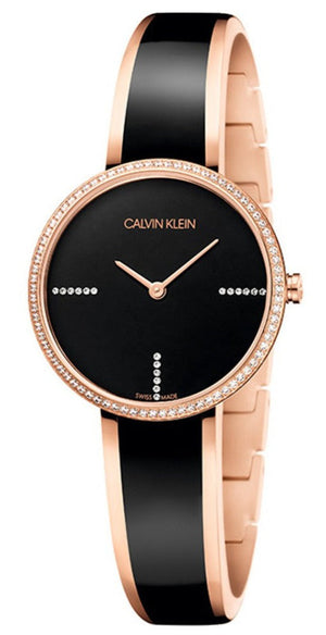 Calvin Klein Seduce Black Dial Two Tone Steel Strap Watch for Women - K4E2NX1S Authentic Buy Shop Now