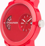 Tommy Hilfiger Denim Red Dial Red Rubber Strap Watch for Men - 1791557 Authentic Buy Shop Now