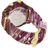 Versace Icon Active Chronograph Quartz Gold Dial Red Leather Strap Watch For Men - VEZ701222 Authentic Buy Shop Now