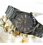 Michael Kors Channing Quartz Black Dial Black Steel Strap Watch For Women - MK6625 Authentic Buy Shop Now