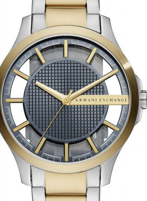 Armani Exchange Hampton Chronograph Grey Dial Two Tone Steel Strap Watch For Men - AX2403 Authentic Buy Shop Now