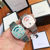 Gucci Grip Quartz Silver Dial Silver Steel Strap Watch For Women - YA157437 Authentic Buy Shop Now