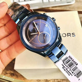 Michael Kors Briar Blue Dial Blue Steel Strap Watch For Women - MK6468 Authentic Buy Shop Now