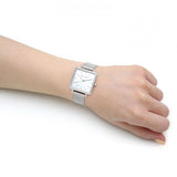 Armani Exchange Lola Quartz Silver Dial Silver Mesh Strap Watch For Women - AX5800 Authentic Buy Shop Now