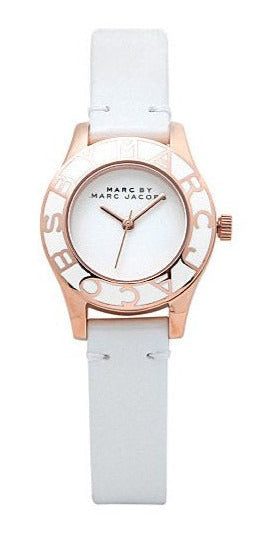 Marc Jacobs Blade White Dial White Leather Strap Watch for Women - MBM1179 Authentic Buy Shop Now