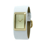 Marc Jacobs Champagne Dial White Leather Strap Watch for Women - MBM2043 Authentic Buy Shop Now