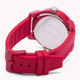 Tommy Hilfiger Denim Red Dial Red Rubber Strap Watch for Men - 1791557 Authentic Buy Shop Now
