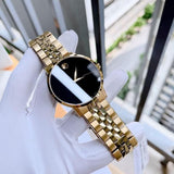 Movado Museum Classic Quartz Black Dial Gold Steel Strap Watch for Men - 0607203 Authentic Buy Shop Now