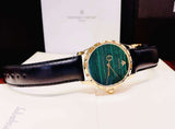 Gucci Le Marche Des Merveilles Quartz Green Dial Black Leather Strap Watch For Women - YA126463 Authentic Buy Shop Now