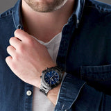 Hugo Boss Ocean Edition Navy Blue Dial Black Steel Strap Watch for Men - 1513743 Authentic Buy Shop Now