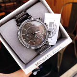 Michael Kors Parker Chronograph Grey Dial Grey Steel Strap Watch For Women - MK6265 Authentic Buy Shop Now