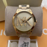 Michael Kors Runway Gold Dial Gold Steel Strap Watch For Women - MK4732 Authentic Buy Shop Now