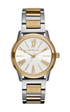 Michael Kors Hartman Quartz White Dial Two Tone Steel Strap Watch For Women - MK3521 Authentic Buy Shop Now