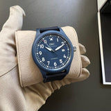 IWC Pilot’s Watch Automatic "Laureus Sport for Good" Edition Blue Dial Blue Nylon Strap Watch for Men - IW328101 Authentic Buy Shop Now