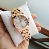 Burberry The City White Dial Rose Gold Steel Strap Watch for Women - BU9204 Authentic Buy Shop Now