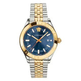 Versace Hellenyium Quartz Blue Dial Two Tone Steel Strap Watch For Men - VEVK00520 Authentic Buy Shop Now