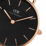 Daniel Wellington Classic Petite Bristol Black Dial Brown Leather Strap Watch For Women - DW00100221 Authentic Buy Shop Now