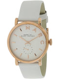 Marc Jacobs Baker White Dial White Leather Strap Watch for Women - MBM1283 Authentic Buy Shop Now