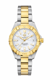Tag Heuer Aquaracer Quartz Diamonds Mother of Pearl Dial Two Tone Steel Strap Watch for Women - WBD1423.BB0321 Authentic Buy Shop Now