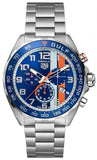 Tag Heuer Formula 1 Gulf Edition Chronograph Blue Dial Silver Steel Strap Watch for Men - CAZ101AT.BA0842 Authentic Buy Shop Now