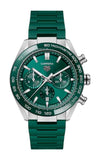 Tag Heuer Carrera Chronograph 44mm Green Dial Green Steel Strap Watch for Men - CBN2A1N.FT6238 Authentic Buy Shop Now
