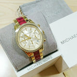 Michael Kors Ritz Chronograph Gold Dial Two Tone Steel Strap Watch For Women - MK6517 Authentic Buy Shop Now