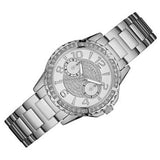 Guess Sassy Multifunction Quartz Silver Dial Silver Steel Strap Watch For Women - W0705L1 Authentic Buy Shop Now